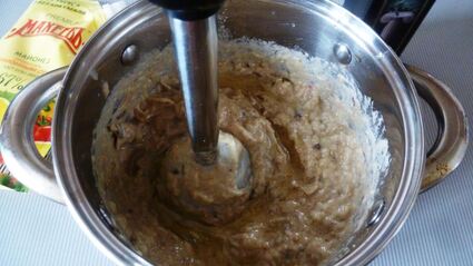 мусс из запеченных баклажанов по-магрибски