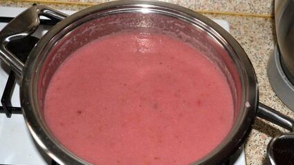 мусс с клубникой