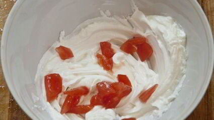 нежная говядина с муссом из кабачка и кремом из козьего сыра