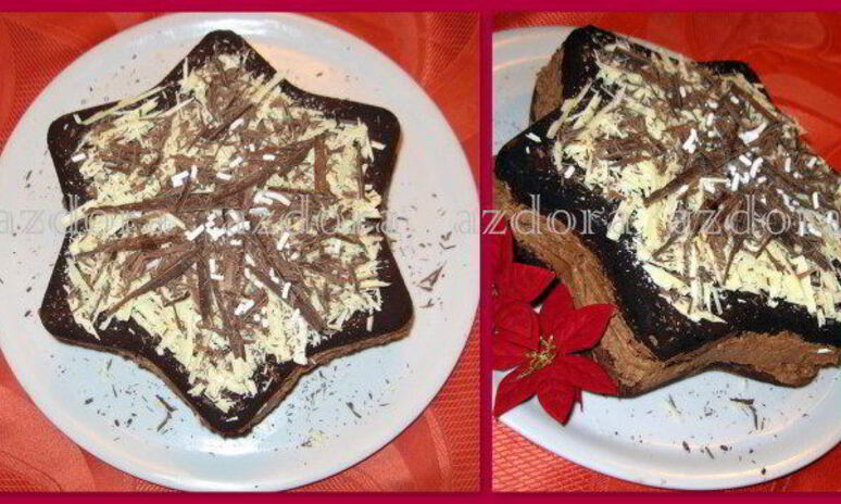 Рецепт рождественская звезда с шоколадным муссом