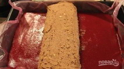 рулет из печени в клюквенном муссе