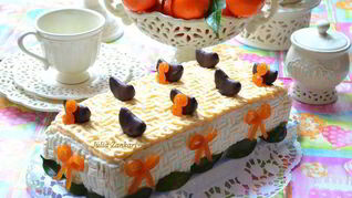 Тирамису с мандариново-сливочным муссом и шоколадом