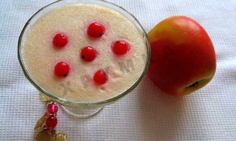 Рецепт яблочный мусс на манной крупе