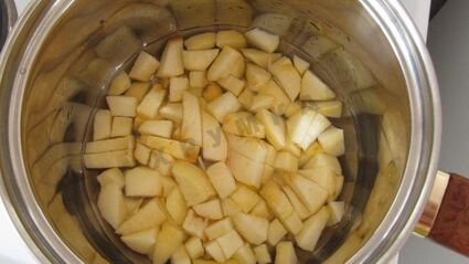 яблочный мусс на манной крупе