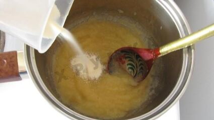 яблочный мусс на манной крупе