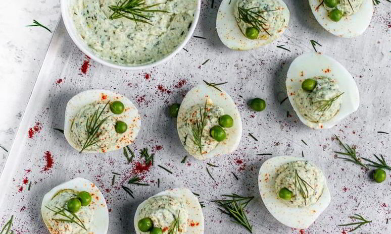 Рецепт яйца с муссом из рыбы