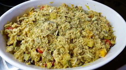 овощной крамбл с тыквой