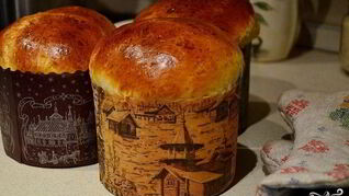 Пасхальный кулич на сметане