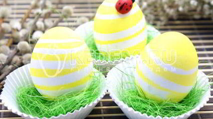 пасхальные яйца полосатики