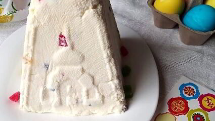 творожная пасха с цукатами без яиц