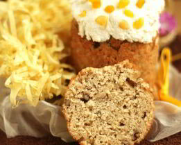 Творожный овсяный кулич