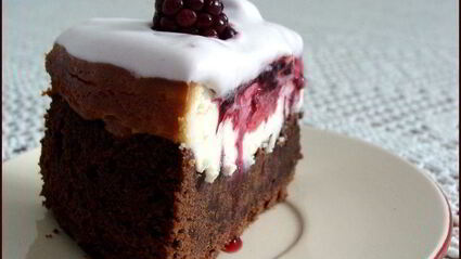 шоколад, ежевика и творог