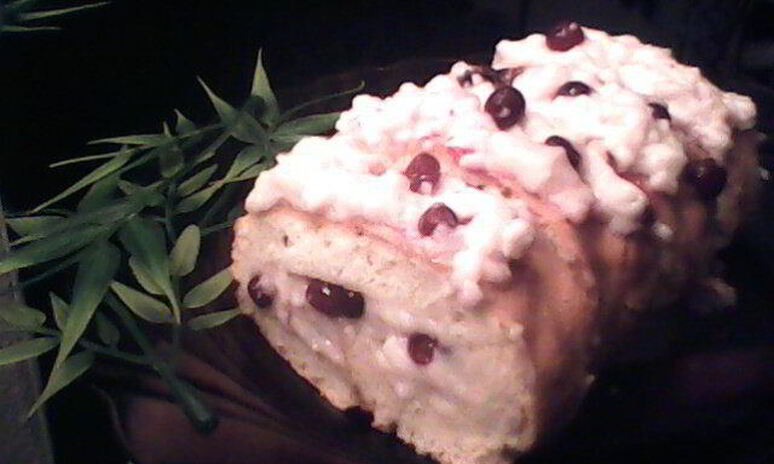 Рецепт бисквитный рулет с брусничным суфле