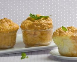 Дважды запеченное суфле с козьим сыром