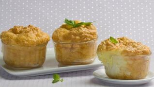 Дважды запеченное суфле с козьим сыром