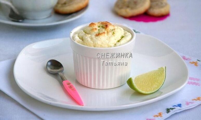 Рецепт лаймовое суфле с сыром джюгас
