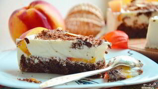 Персиковый торт-суфле