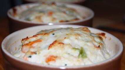 суфле из индейки с овощами