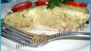 Суфле из картофеля с мясом