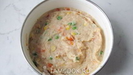 суфле из курицы с овощами