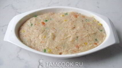 суфле из курицы с овощами