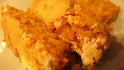 суфле из овощей под маслятами в сметане