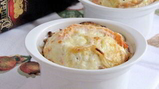 Суфле с рисом, семгой и сыром Джюгас