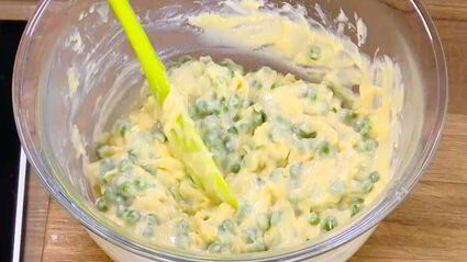 суфле с зеленым горошком