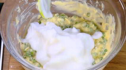 суфле с зеленым горошком