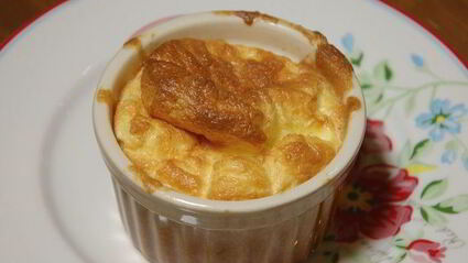 суфле с зеленым горошком