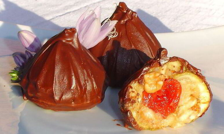 Рецепт трюфели с инжиром, орехами, вялеными вишнями