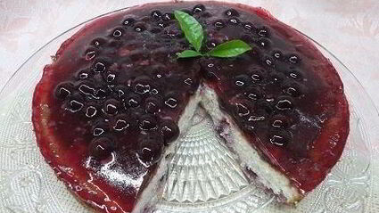 творожно-вишневый десерт