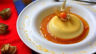 Тыквенная панна котта с цитрусовым соусом