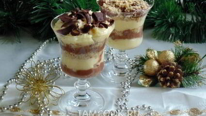 ванильно-шоколадный десерт