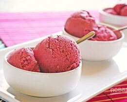 Ягодный сорбет с бананом