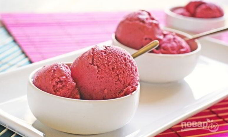 Рецепт ягодный сорбет с бананом