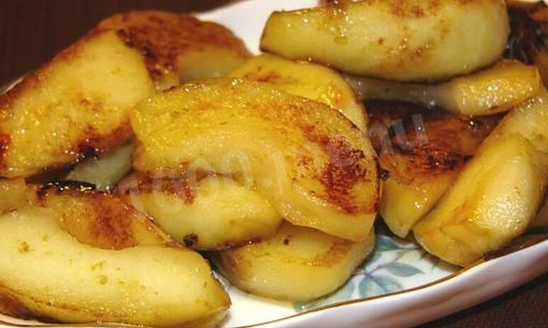 Рецепт жареные яблоки