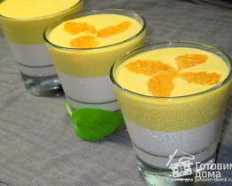 Желе из сметаны, тыквы и творога