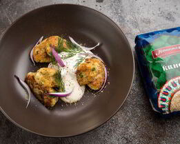 Биточки из киноа с цветной капустой и укропом