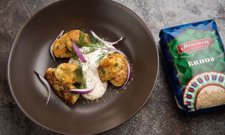 Рецепт биточки из киноа с цветной капустой и укропом