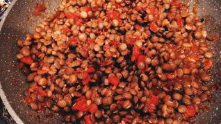 Гарнир из чечевицы по-азиатски