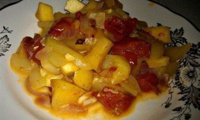 Рецепт гарнир из кабачков с яблоками