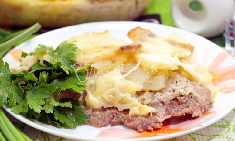 Рецепт картофель с мясом в духовке