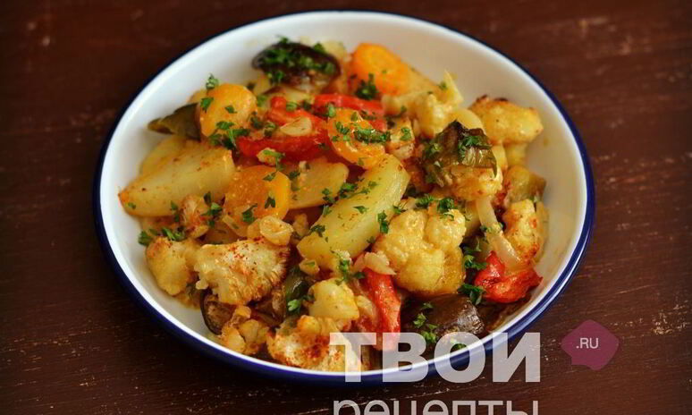 Рецепт картофель с овощами