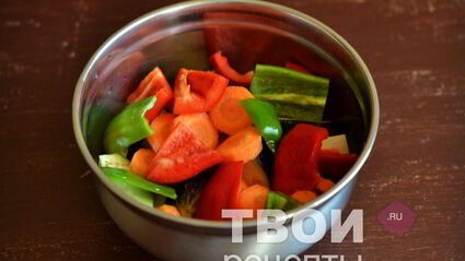 картофель с овощами