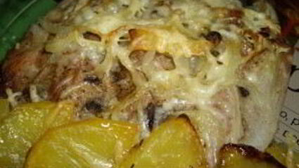 картофель с ребрышками в духовке