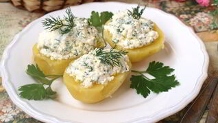 Картофель с творогом