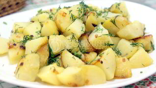 Картофель с укропом