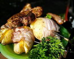 Картофель в беконе