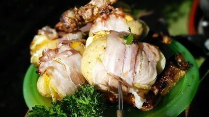 картофель в беконе